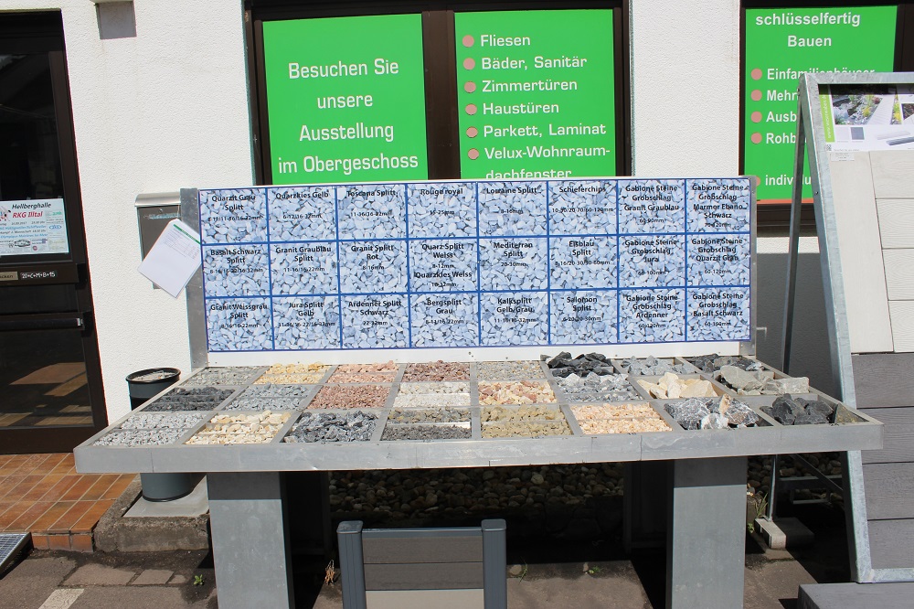 Ausstellung Zierkies und Ziersplitt